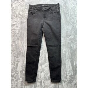 Old Navy Womens Sz 12 Reg Black Jeans Rockstar High Rise Skinny Stretch Denim